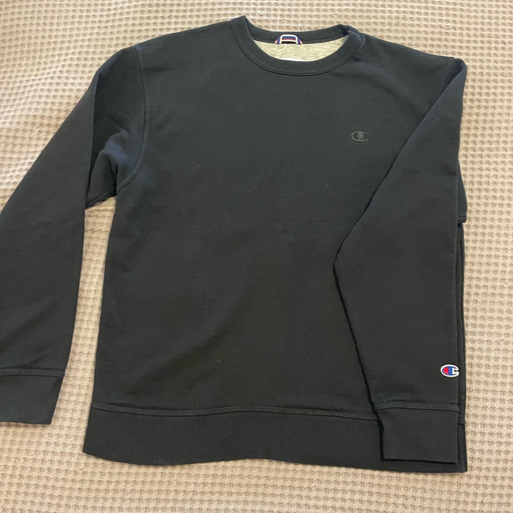 Champion Men's Black Crewneck Sweatshirt
